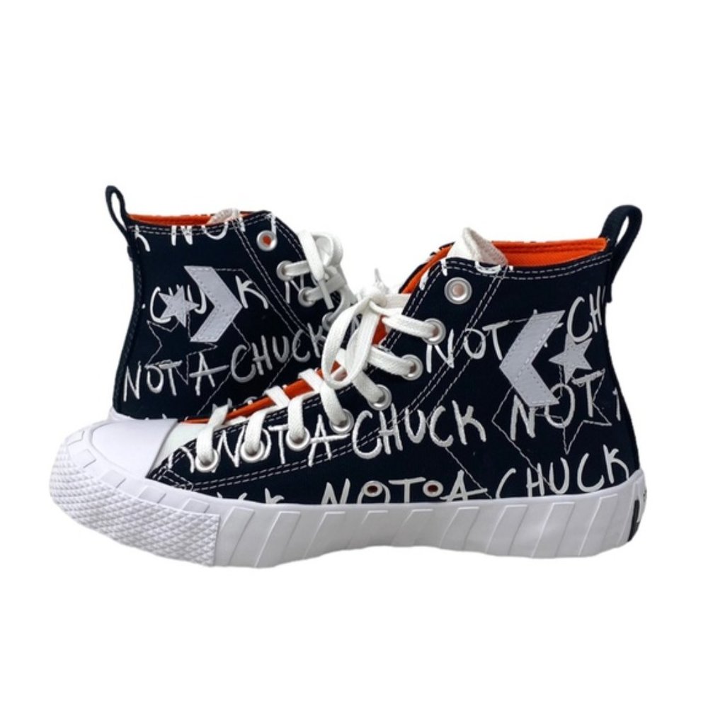 Converse UNT1TL3D High Shoes Kids Women's Black White Canvas Sneakers 266514C - Picture 9 of 11